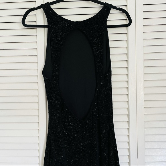 Cache Gorgeous Embellished Sleeveless Black Gown Maxi Dress Size L - Picture 5 of 10